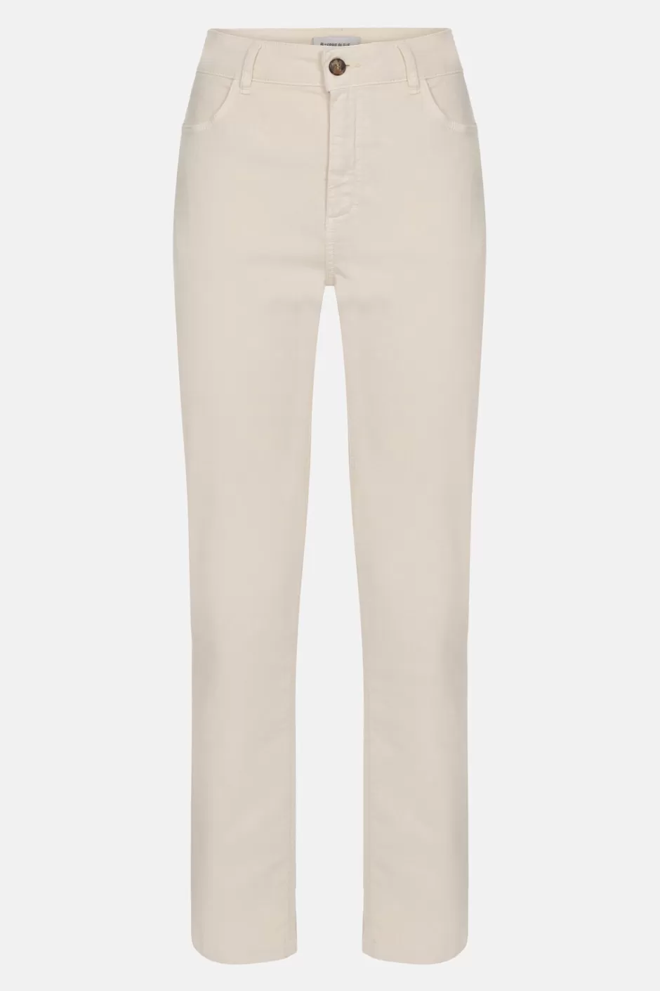 Cheap Beige Slim Fit Trousers With Straight Legs Women Pants & Jeans