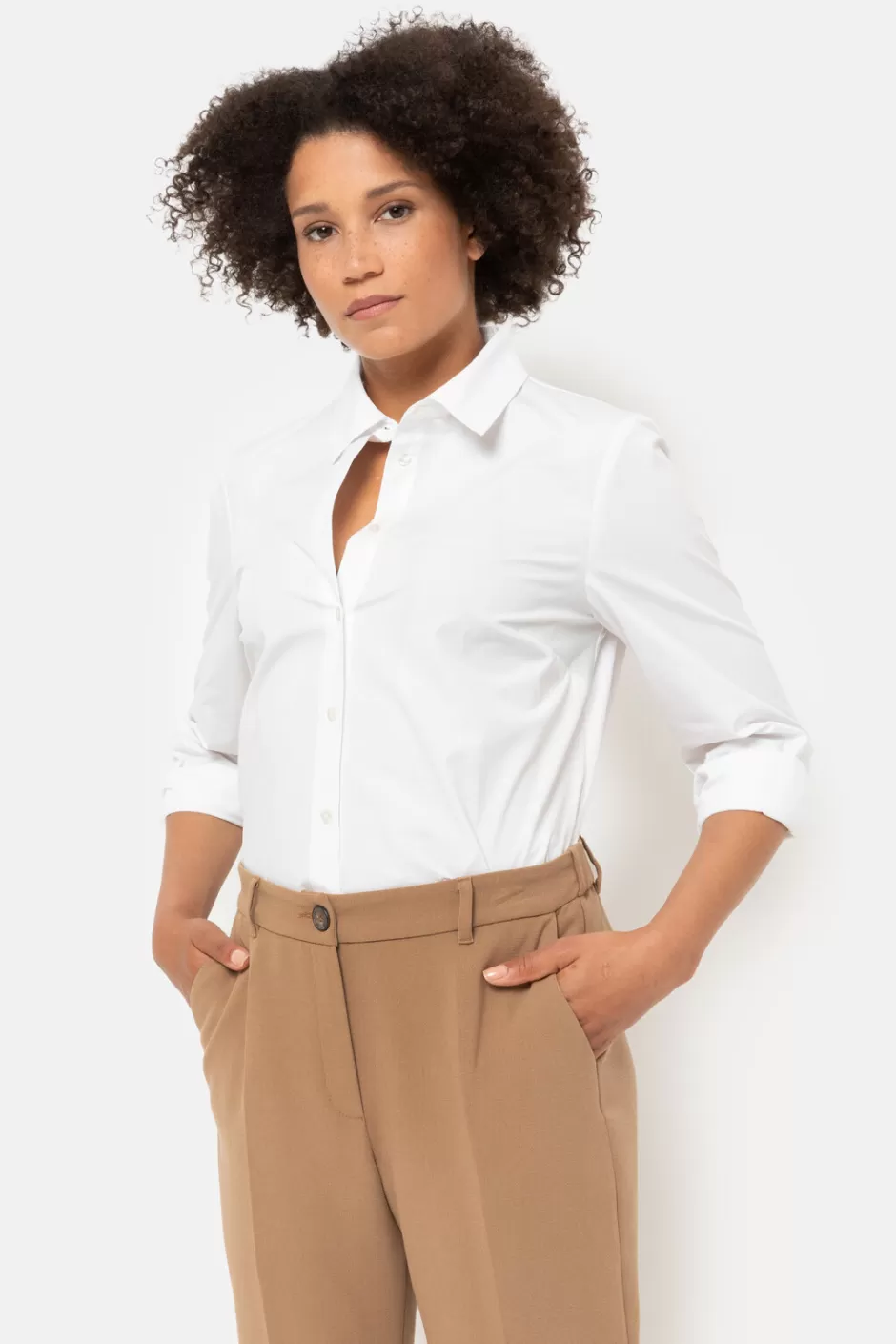 Clearance Camel Regular-Fit 7/8 Trousers With Crease Women Pants & Jeans