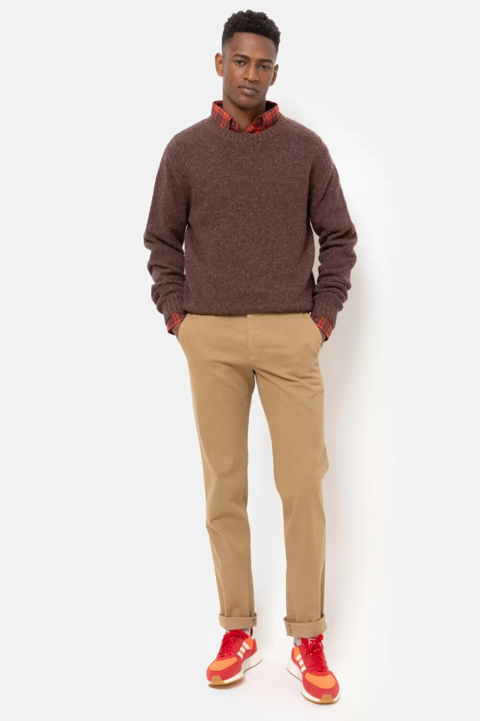 Store Dark Melange Jumper With Round Neck Men Sweaters & Cardigans