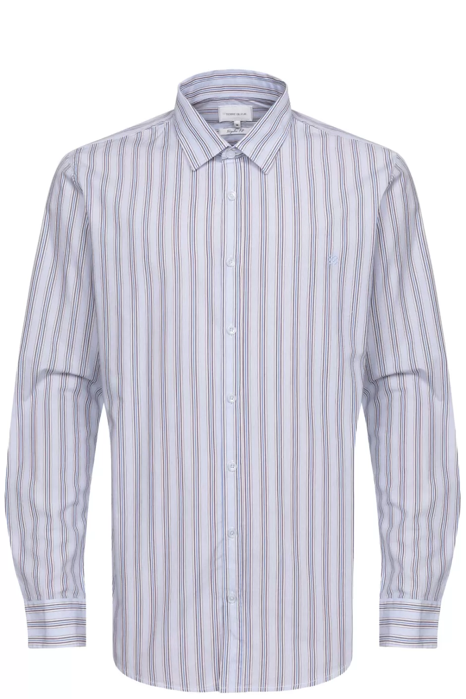 Cheap Light Regular Fit Shirt With White Stripes Men Shirts