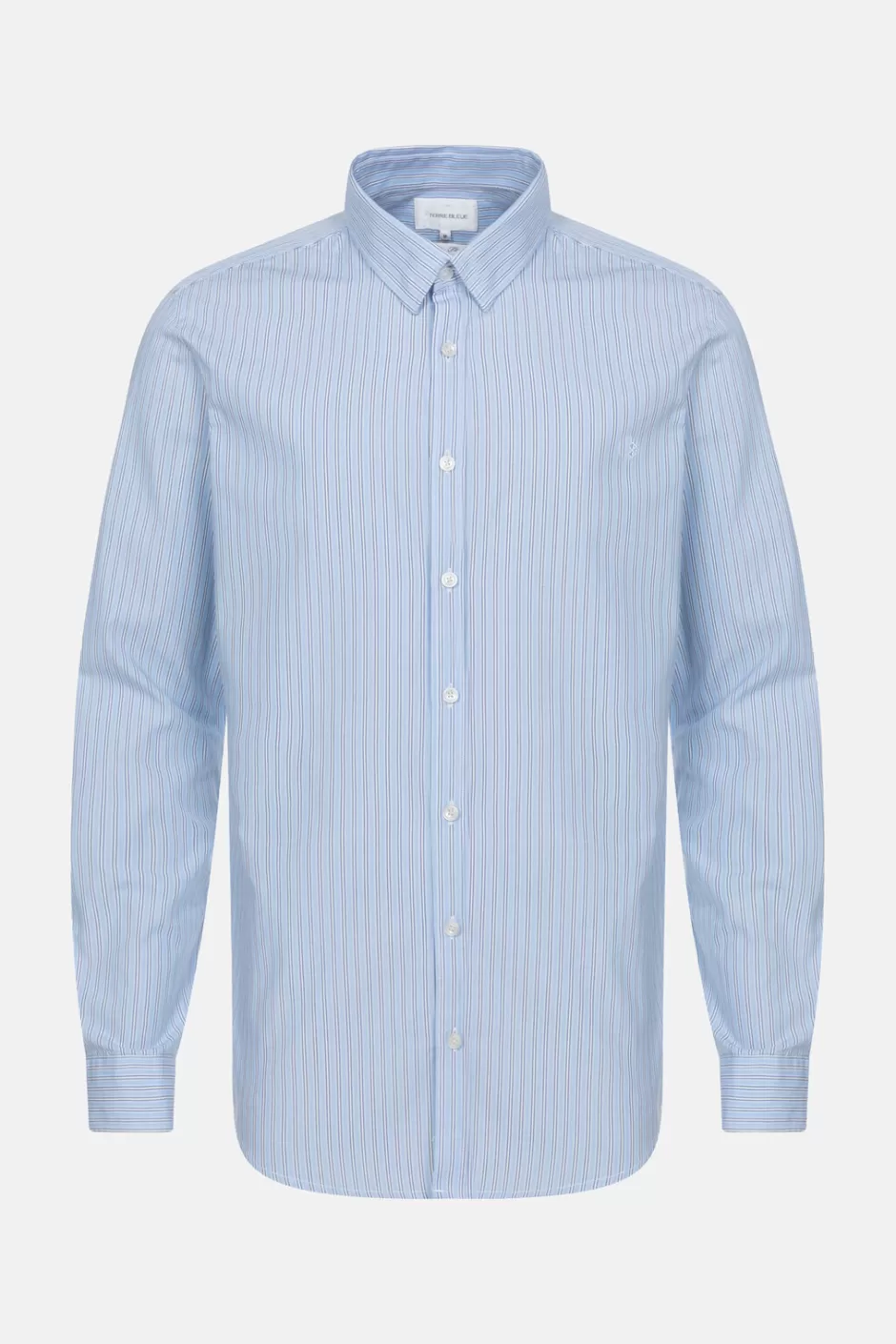 Fashion Light Slim-Fit Shirt With White Stripes Men Shirts