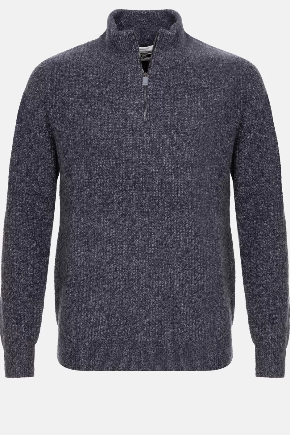 Clearance Men'S Dark Jumper With Stand-Up Zip Collar Men Sweaters & Cardigans