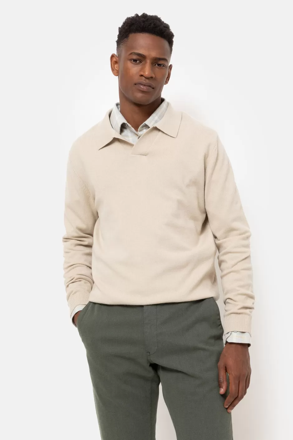 Clearance Men'S Jumper With Polo Collar And V-Neck Men Sweaters & Cardigans