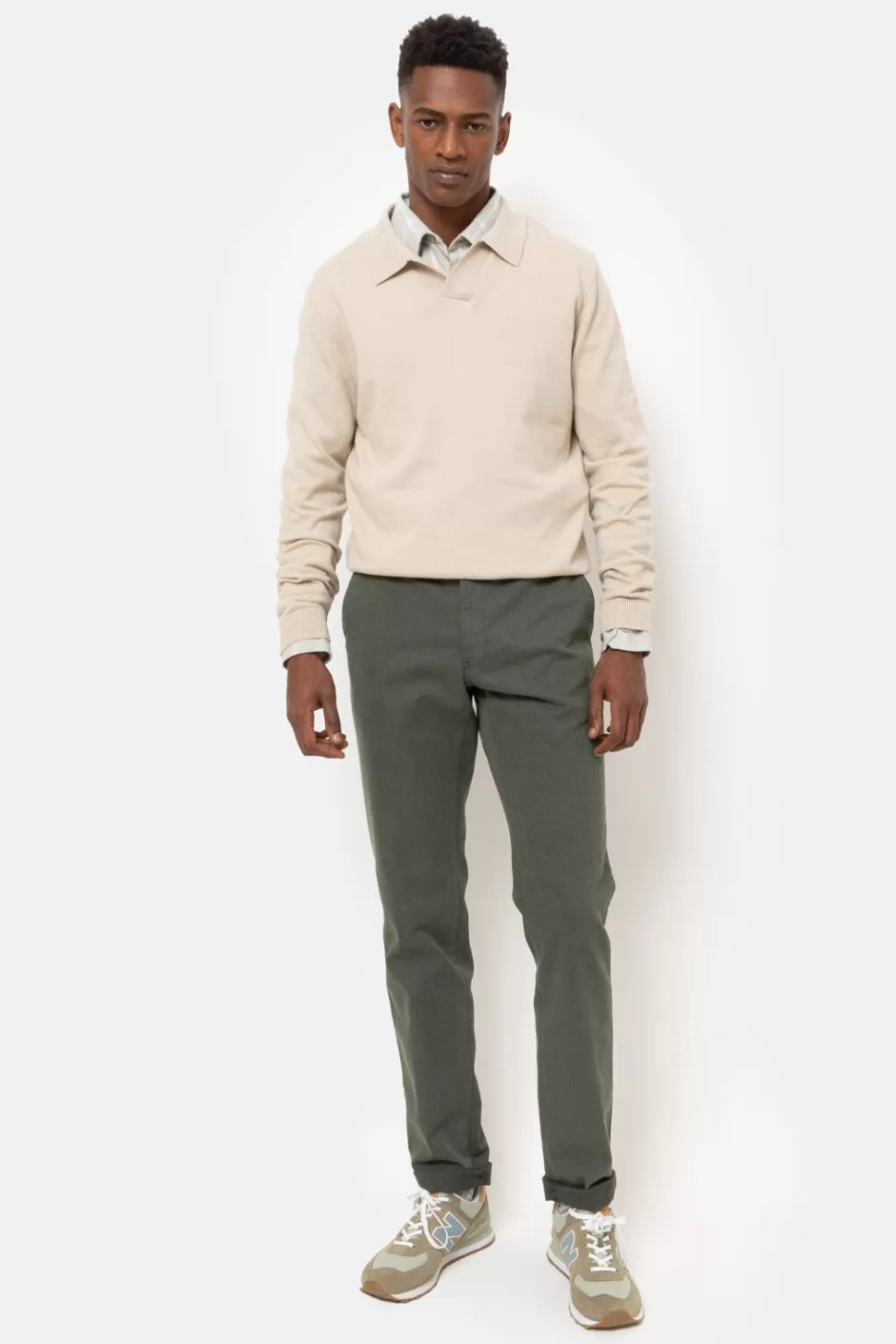 Clearance Men'S Jumper With Polo Collar And V-Neck Men Sweaters & Cardigans