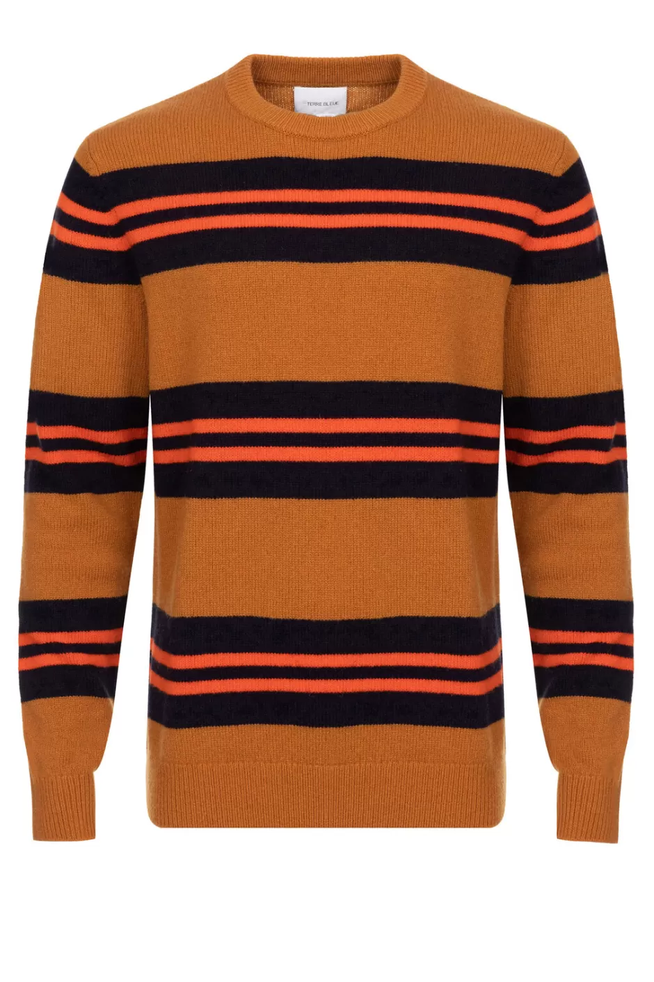 Best Men'S Light Jumper With Blue-Orange Stripes Men Sweaters & Cardigans