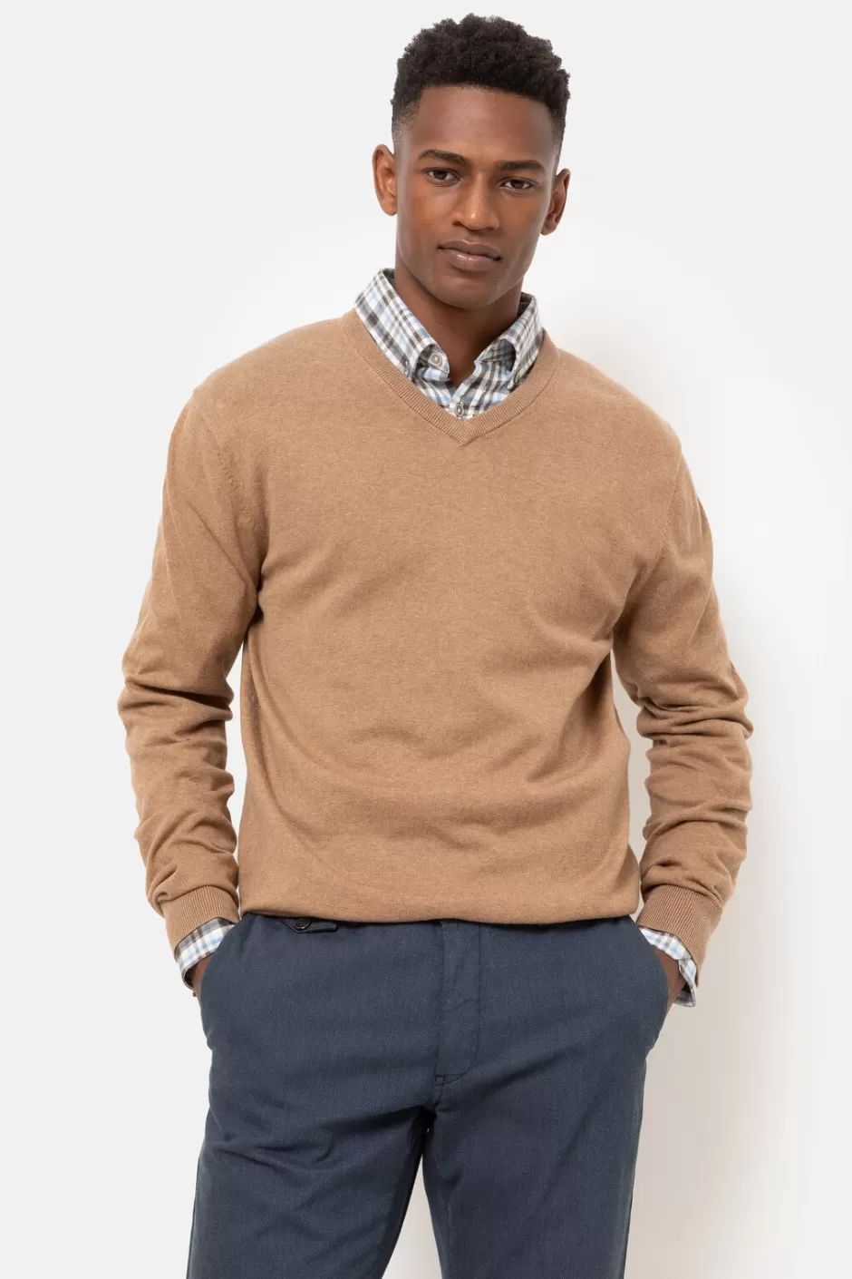 Best Sale Men'S Light Jumper With V-Neck And Long Sleeves Men Sweaters & Cardigans