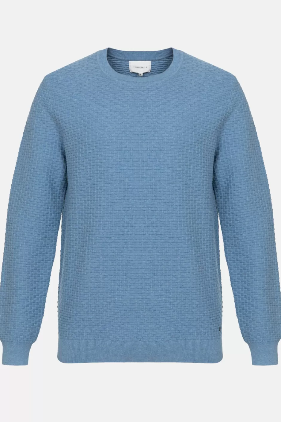 Online Men'S Light Knitted Jumper With An Embossed Motif Men Sweaters & Cardigans