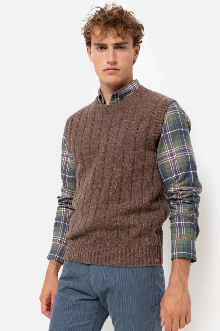 Store Men'S Sleeveless Jumper With Round Neck Men Sweaters & Cardigans