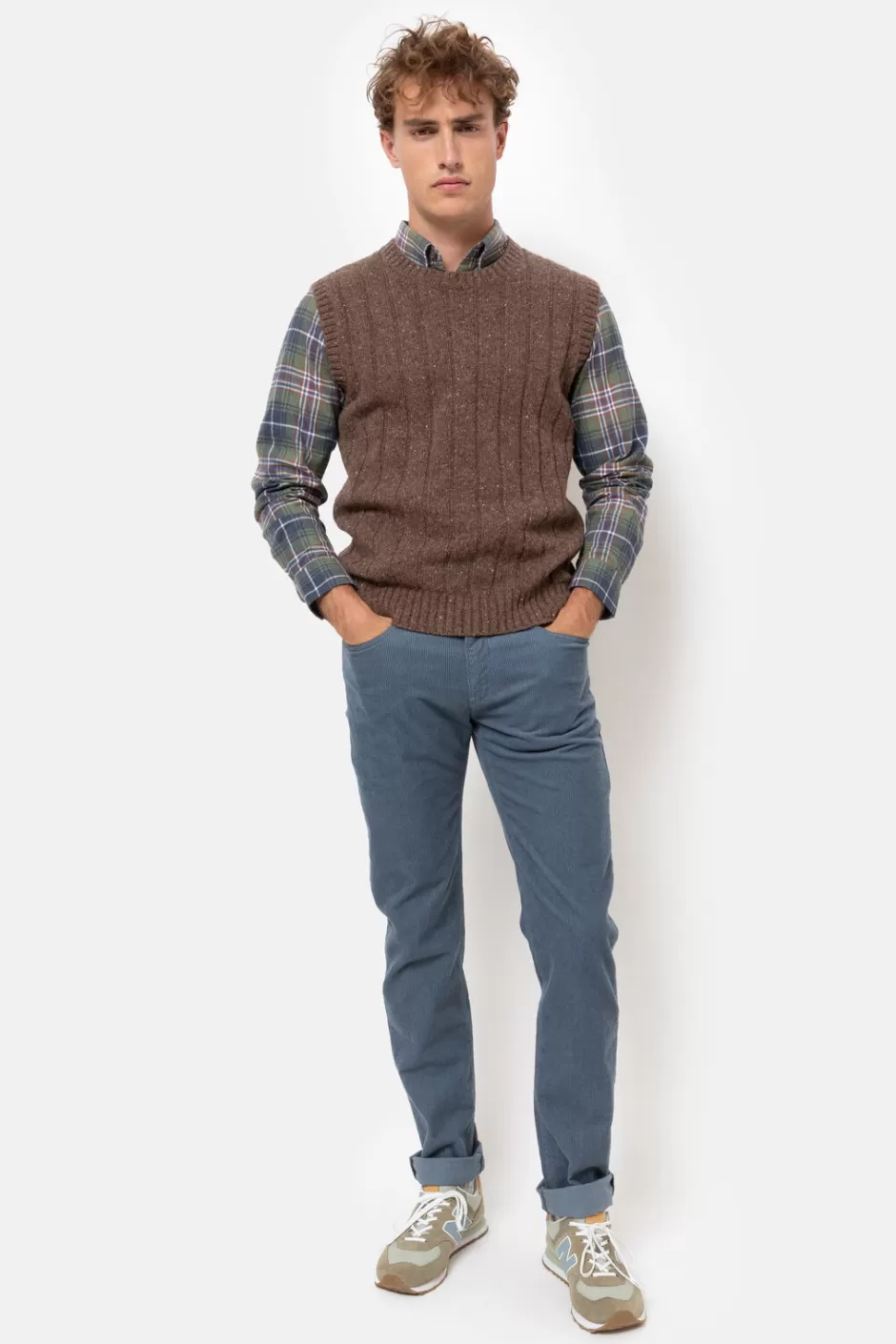 Store Men'S Sleeveless Jumper With Round Neck Men Sweaters & Cardigans