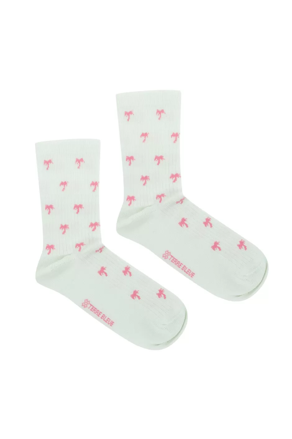 Flash Sale Mint Women'S Socks With Pink Microprint Women Accessories