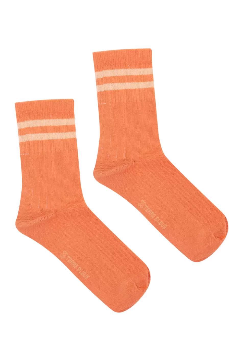 Best Sale Orange Women'S Fine-Striped Socks Women Accessories