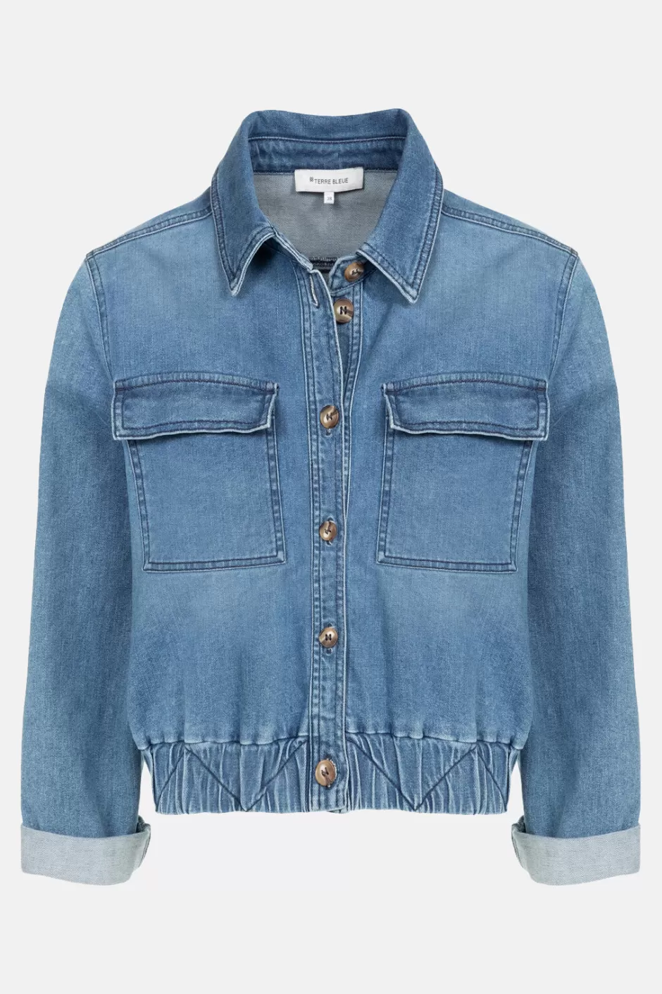 Cheap Short Jeans Jacket With Long Sleeves And Buttons Women Coats & Jackets