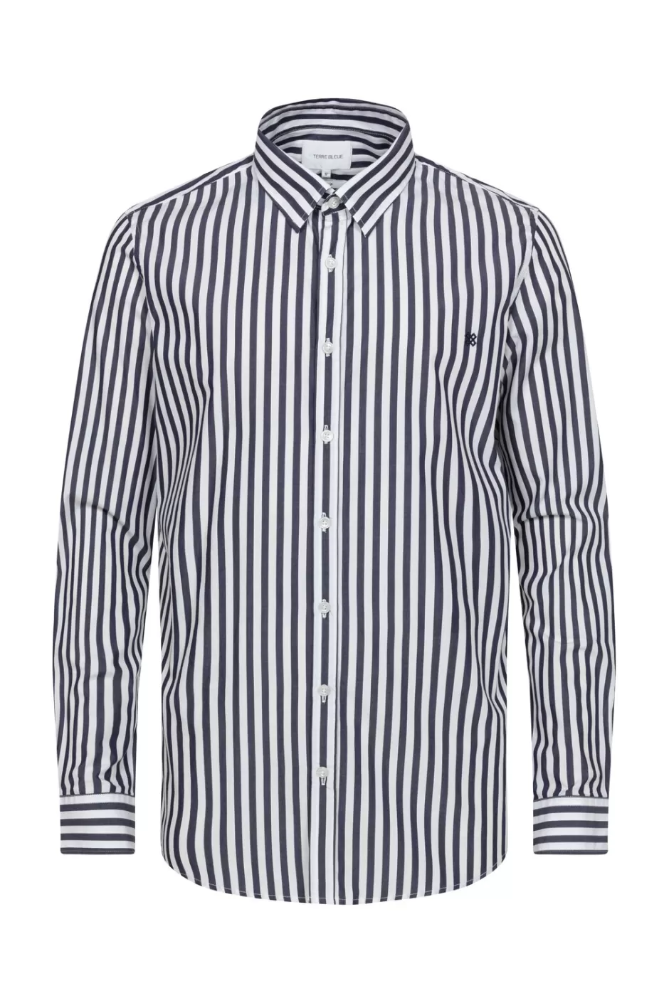 Hot Slim-Fit Shirt With White Stripes Men Shirts