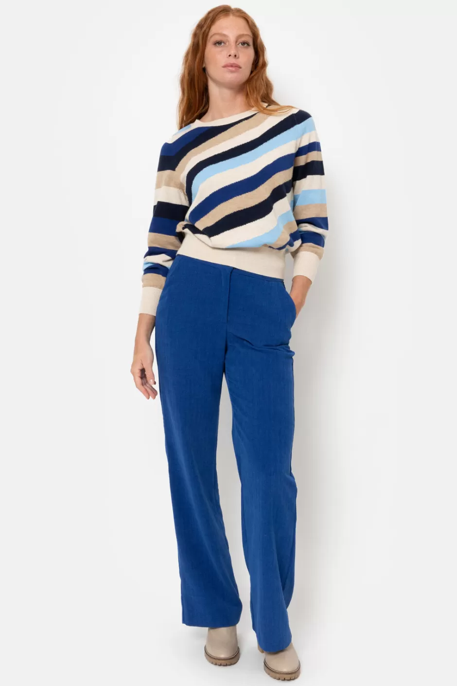 New Velvet Trousers With Wide Legs Women Pants & Jeans